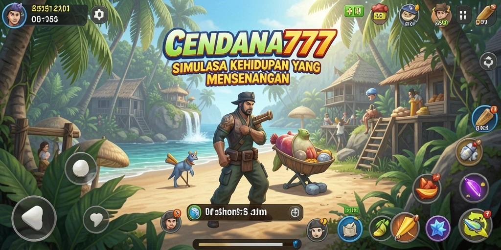 Screenshot game CENDANA777 menampilkan karakter dalam dunia simulasi yang kaya dan detail.
