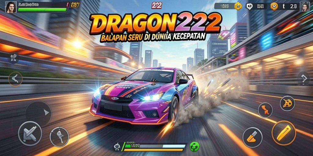 Tampilan gameplay balapan seru di DRAGON222 yang mengesankan.