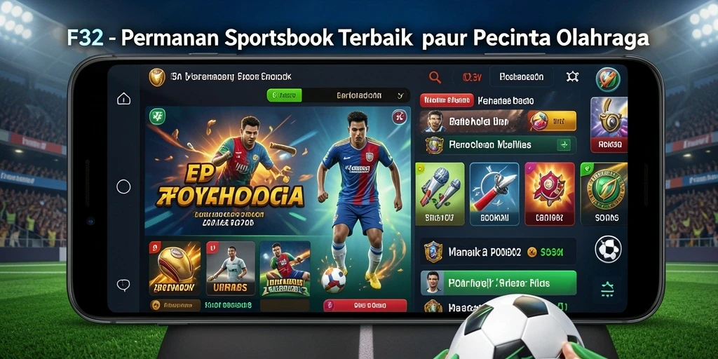 Screenshot utama F32 menampilkan antarmuka taruhan olahraga yang menarik.