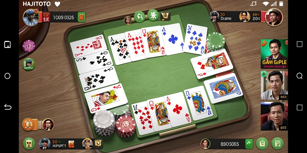 Tampilan menarik dari gameplay Gaple di HAJITOTO.