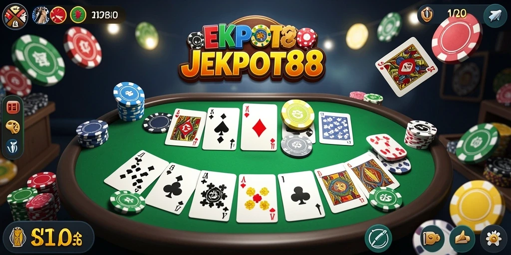Tampilan menarik gameplay Gaple JEKPOT88.