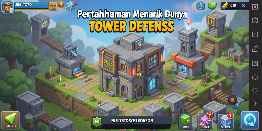 Gameplay seru dalam JUALTOTO dengan strategi Tower Defense.