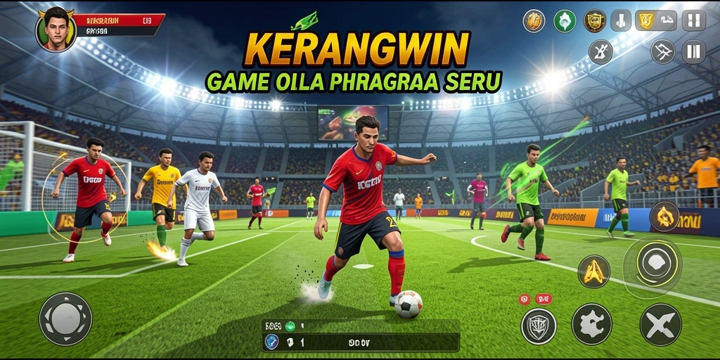 Tampilan gameplay seru di KERANGWIN dengan aksi olahraga yang mendebarkan.