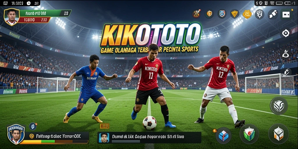 Tampilan gameplay seru dari KIKOTOTO menampilkan pertandingan olahraga yang mendebarkan.