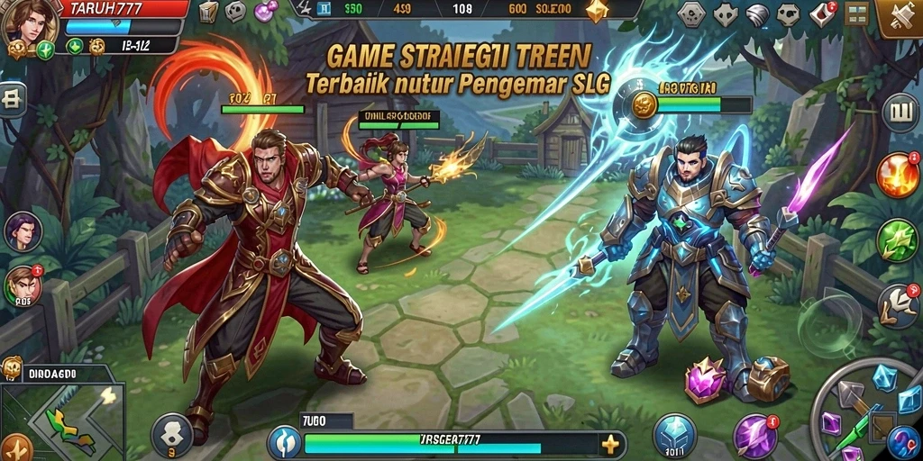 Screenshot TARUH777 menunjukkan aksi strategis dalam gameplay SLG.
